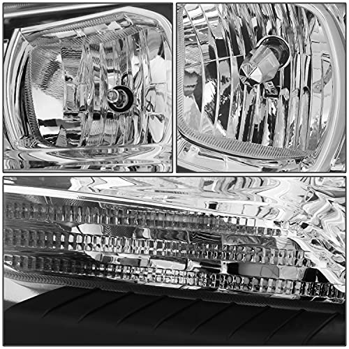 Auto Dynasty [Halogen Model] Factory Style Headlights Assembly Compatible With Dodge Charger 11-14, Driver And Passenger Side, Chrome Housing Amber Corner #TOP2