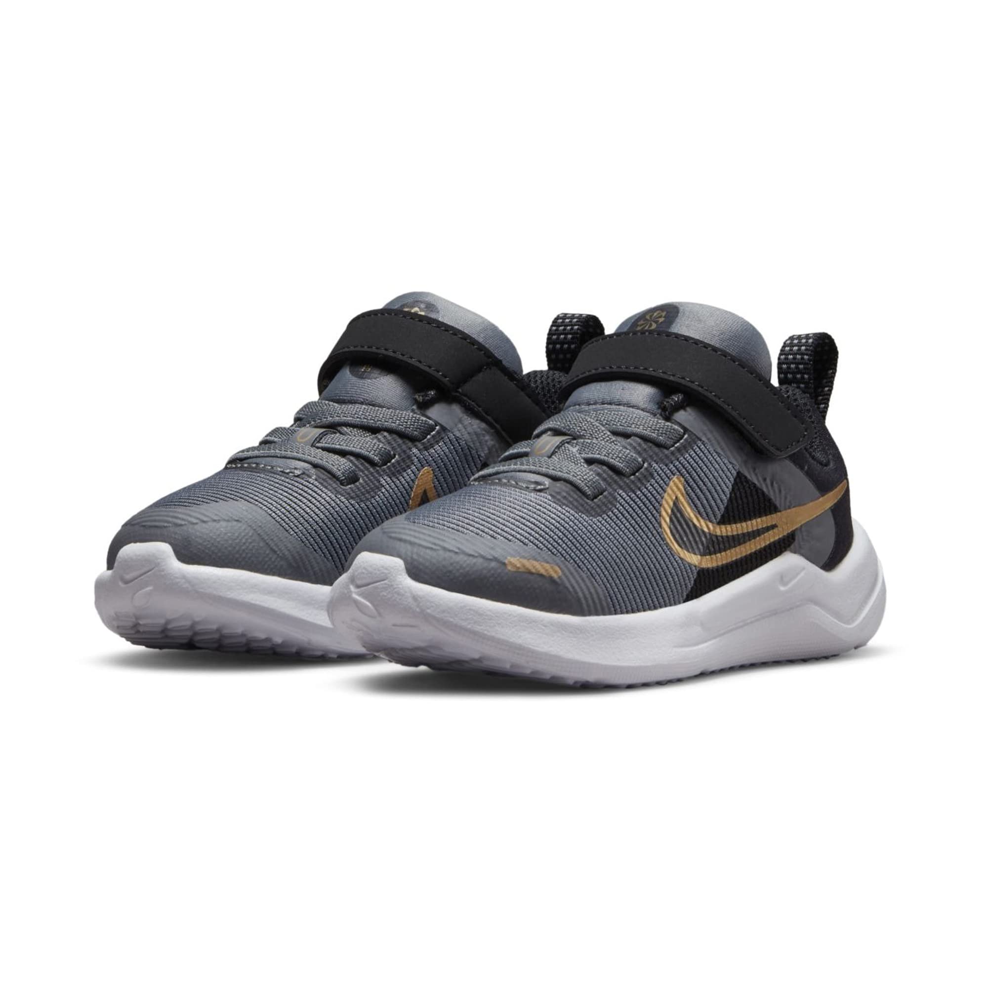 Nike DM4191 Downshifter 12 NN Grey Grigio Scarpe Bambino Tessuto Elastici Strappo