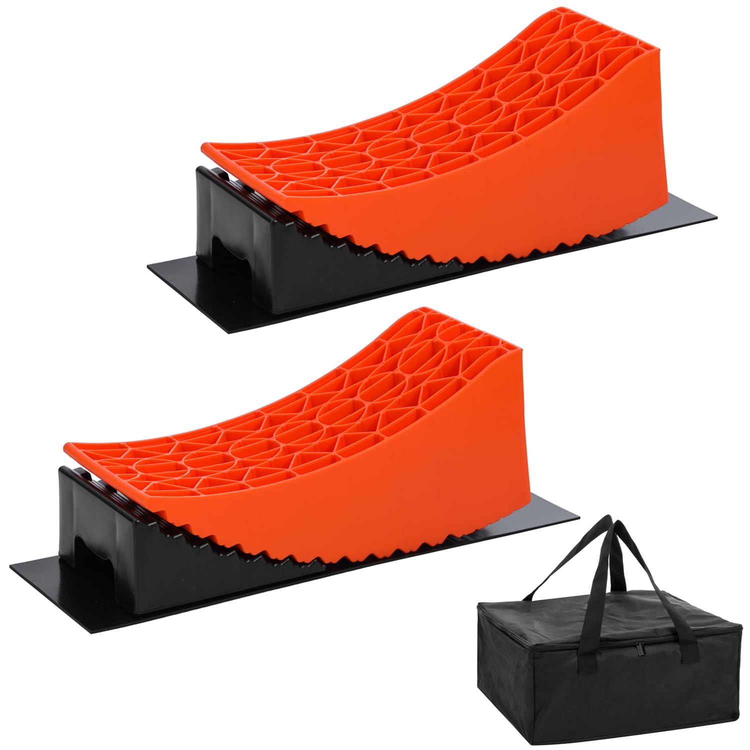KATSU Tools Rampas niveladoras para caravanas, RV, Paquete de 2, de 6 Pulgadas, Capacidad de elevación Extra Alta de 13,5 toneladas, para autocaravanas, Furgonetas y remolques