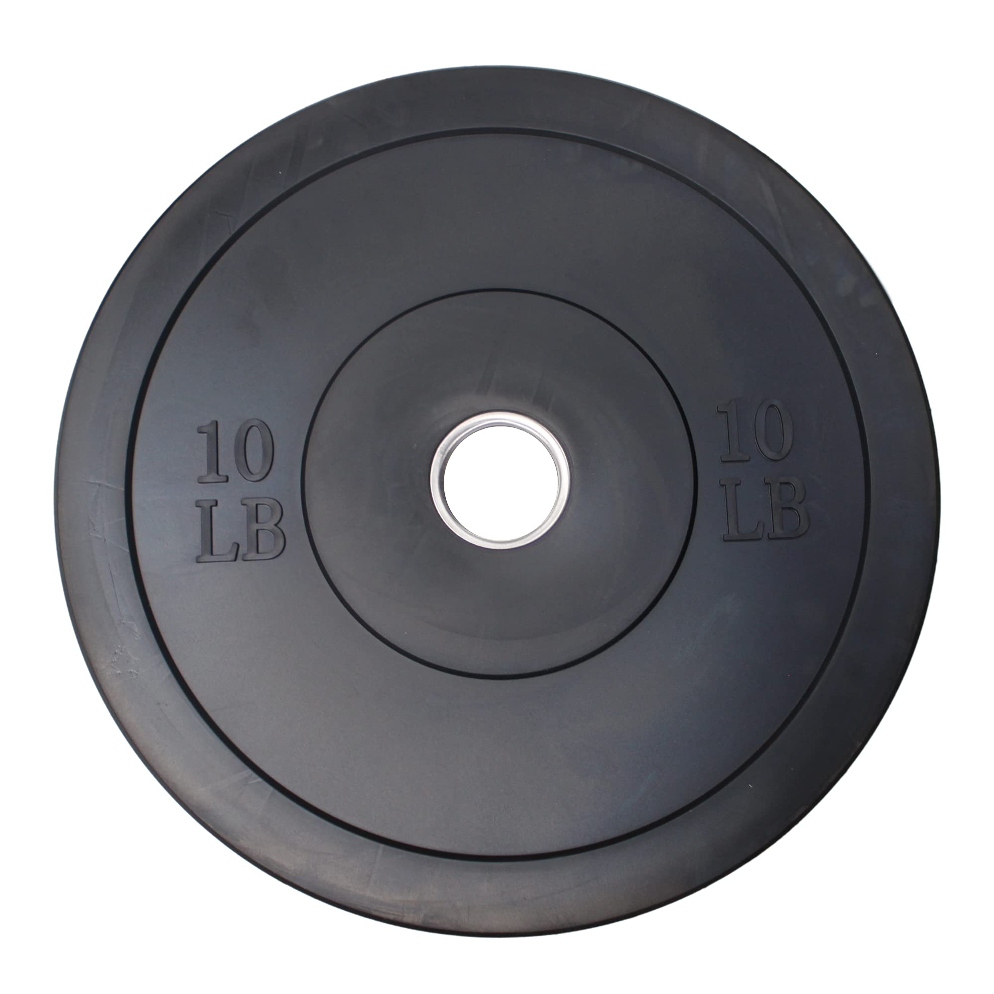 Solid Rubber Olympic Weight Plates- Black 10lb Pair