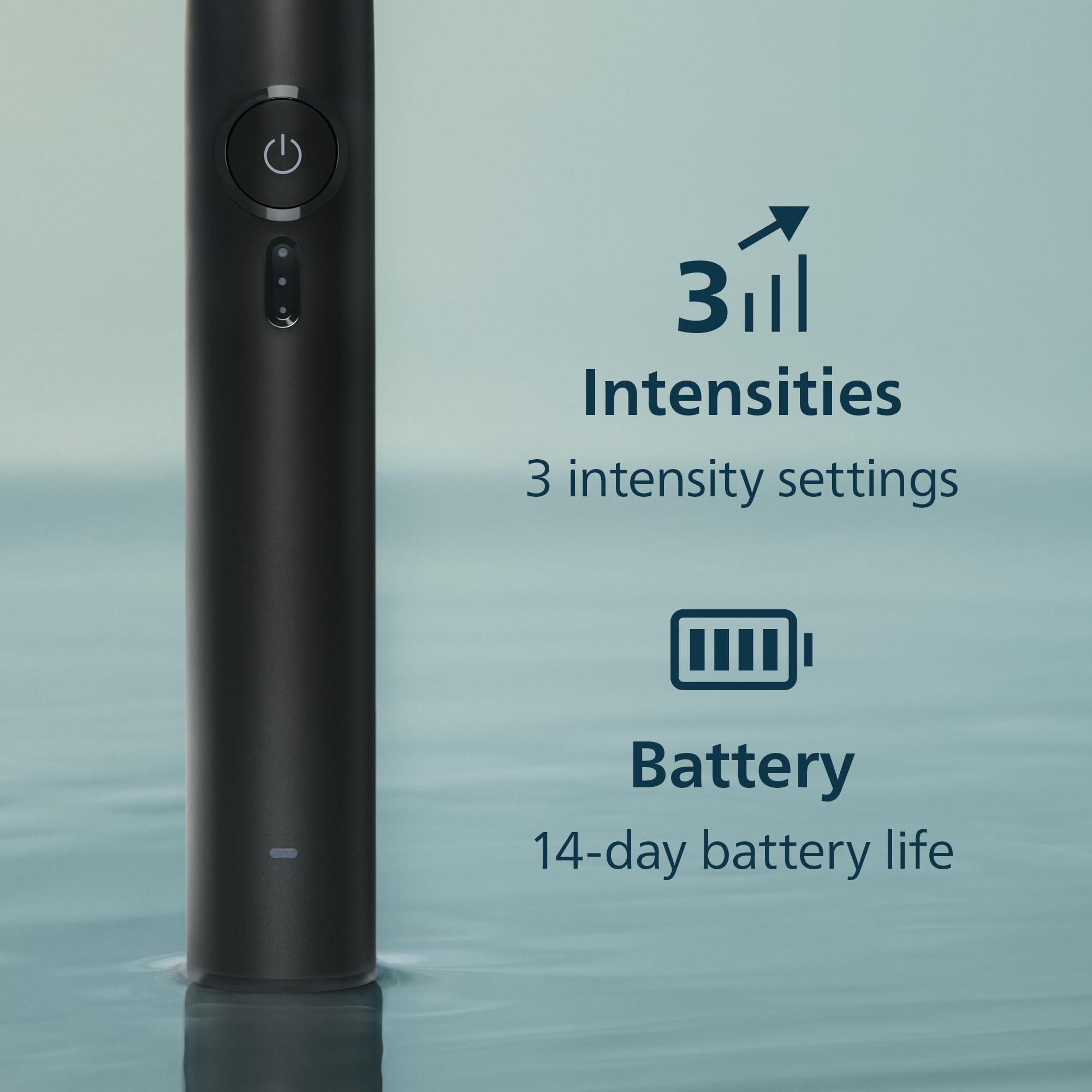 Philips Sonicare Cepillo de dientes eléctrico serie 4200, cepillo de dientes sónico con sensor de presión, 3 niveles de intensidad, función EasyStart, SmarTimer y QuadPacer, tiempo de funcionamiento