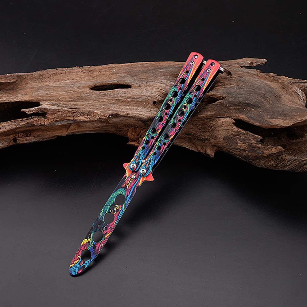 Cuchillo De Mariposa De Entrenamiento Hoja De Metal Roma Segura