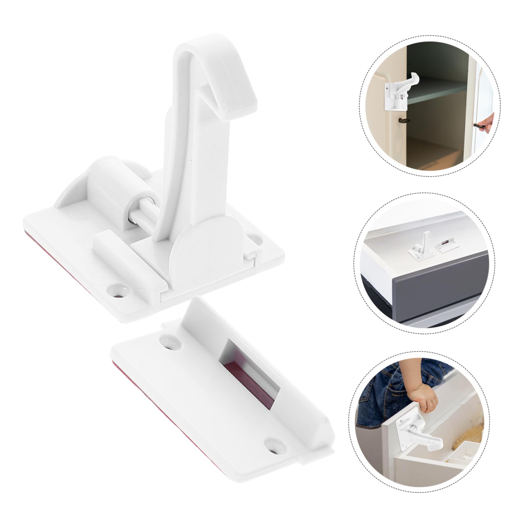 12 Pièces Serrures Invisibles pour Garçon Fille Verrous de Sécurité pour Tiroirs Armoires et Portes Installation Facile sans Perçage Protection Garçon Fille