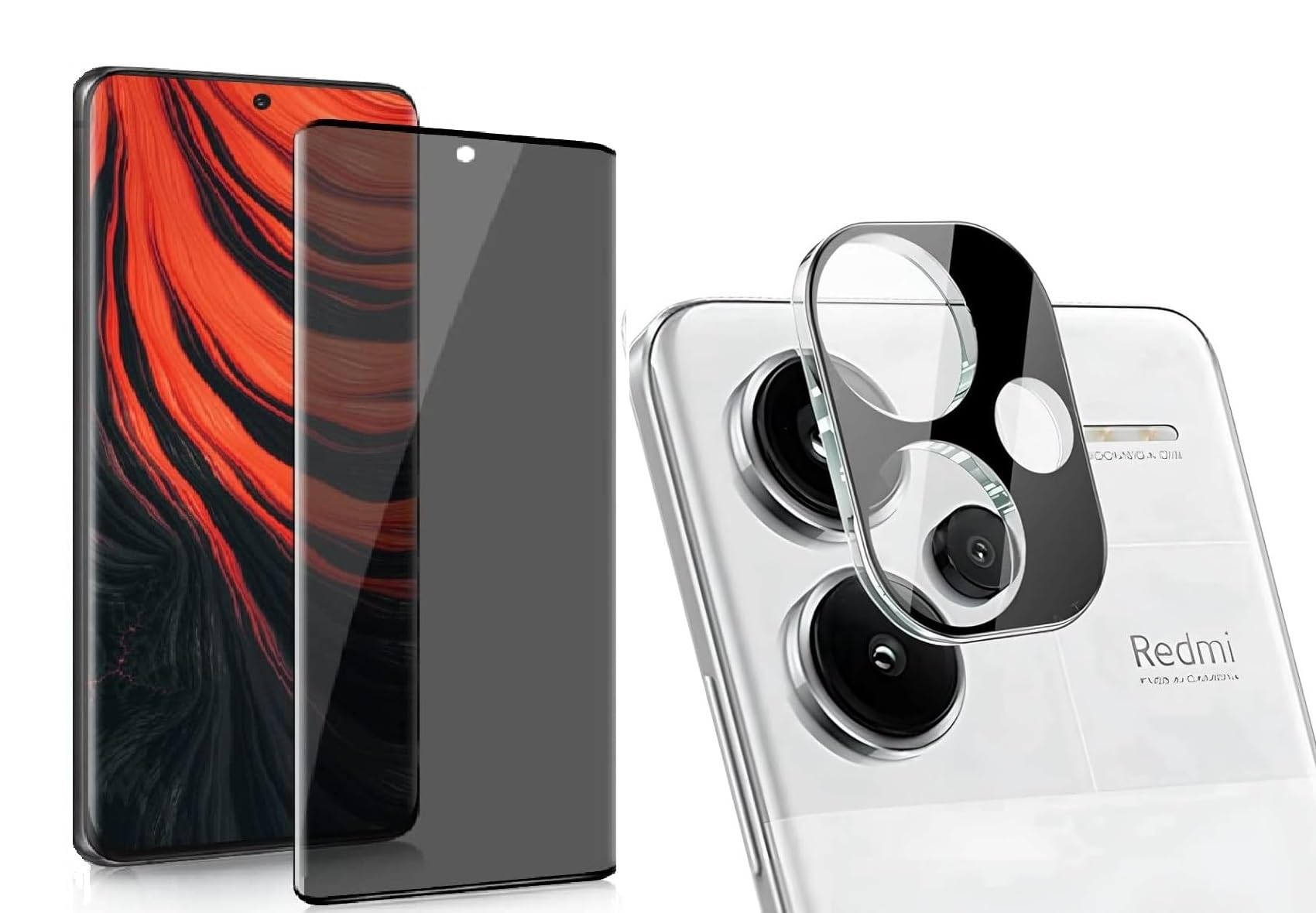 Nzon Design For Redmi Note 13 Pro Plus Tempered Glass Privacy Screen Protector With Back Camera Lens Protection 3D Curved HD Anti-Spy Scratch Resistant Pack of 2 - Black (B0D5WTWBJD) Amazon Price History, Amazon Price Tracker