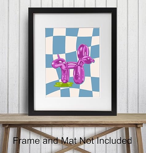 Miniatura 3 de Trendy Bathroom Wall Art for Women - Cute Light Blue Contemporary art for Girls Dorm, small Apartment, Teen Bedroom - Funky Aesthetic Preppy Purple