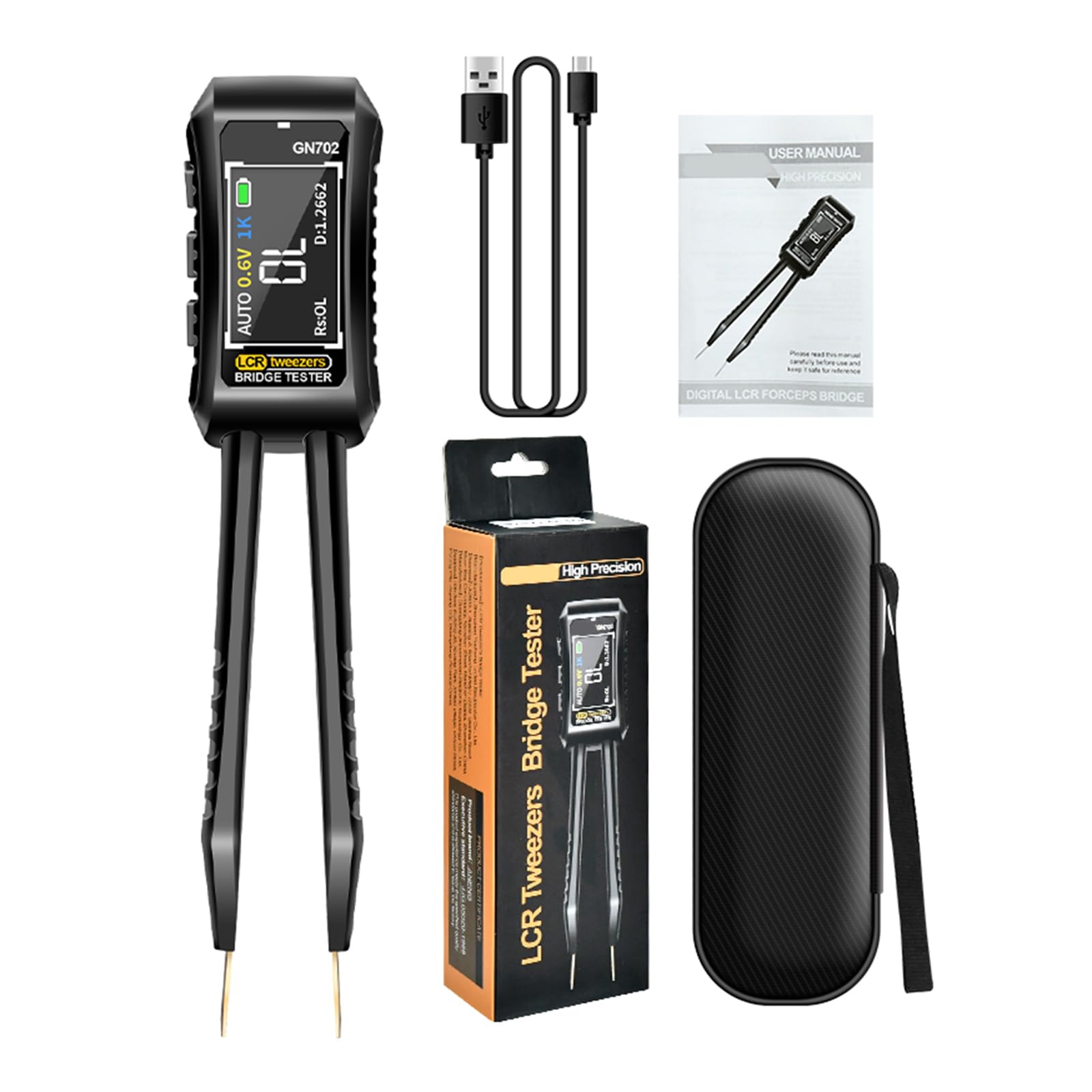 Portable Tester for Electronic Component Small Electronic Component Tester Easy Carry for Engineers & Technicians Resistor Capacitor Inductor