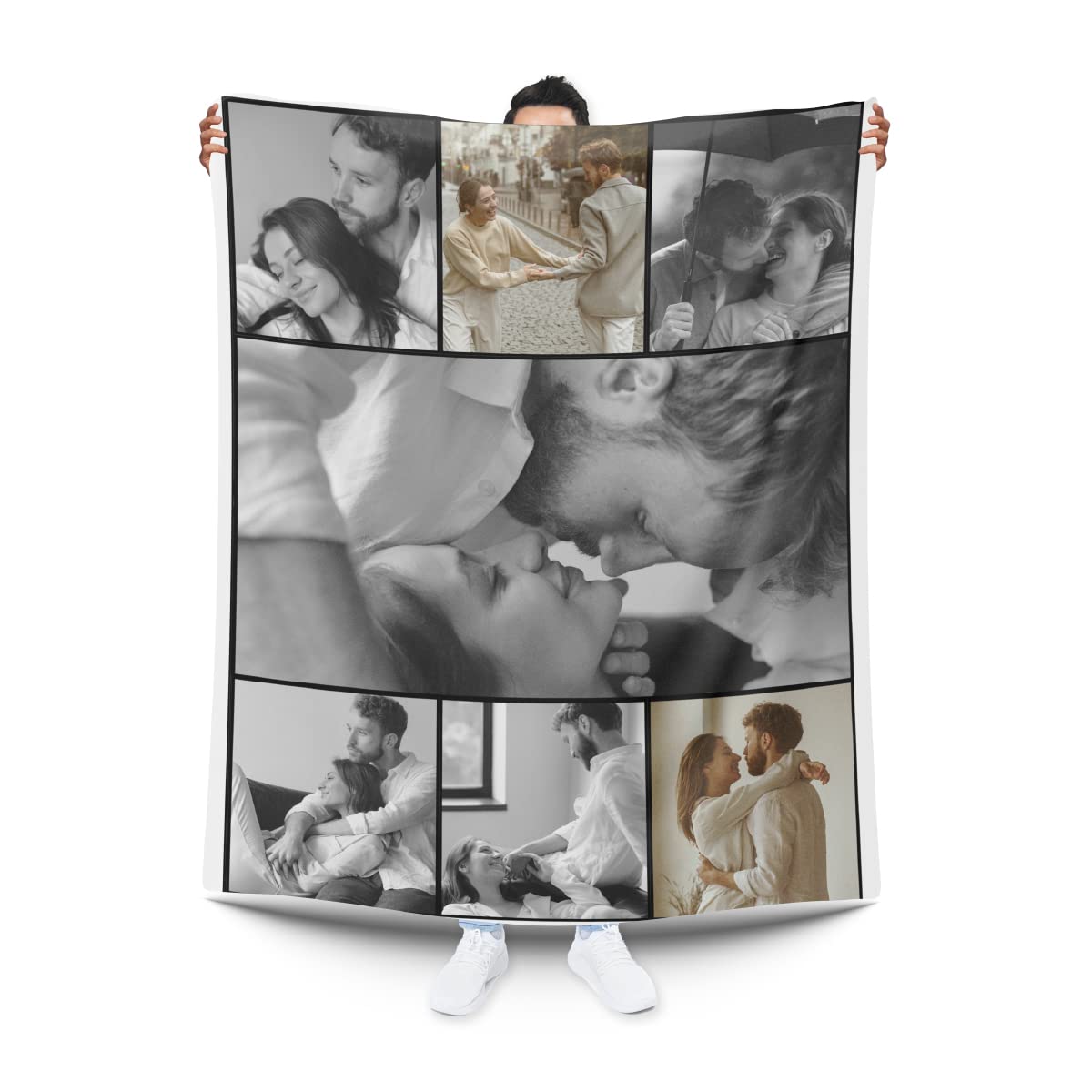 Manta Collage Personalizada con Foto y Texto. Manta Polar Personalizada |E&B PORRAS (7 Imágenes)