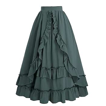 スカート MURRAL Limestone tucked long skirt Amazon.com: Nuoqi Women Victorian Skirt Long Renaissance