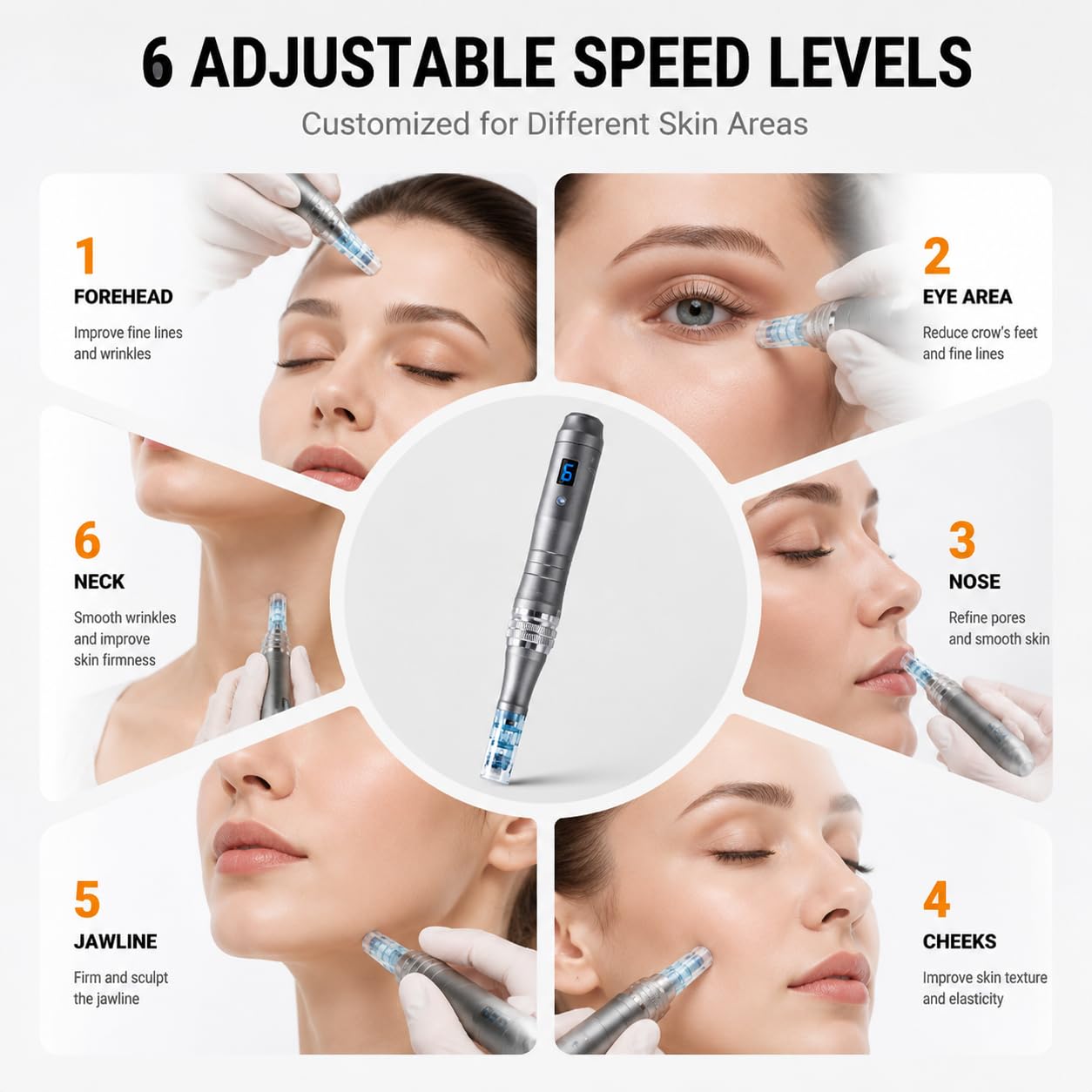 Dr Pen M8 Microneedling Pen with 20 Cartridges for Home Use - 0.25mm