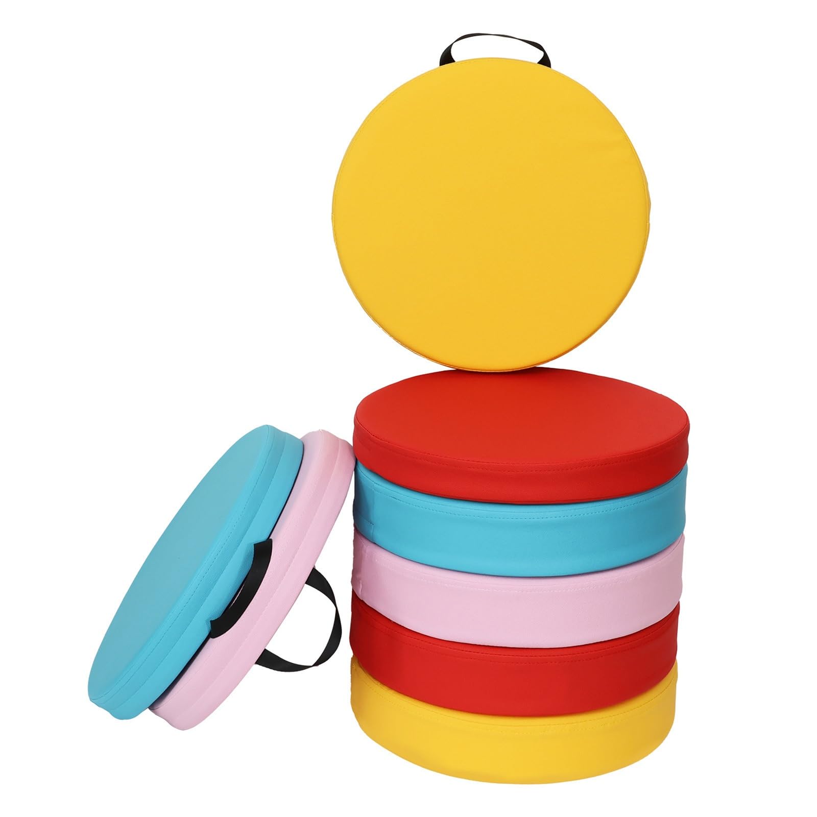 uyeoco Jardin Rond Galette de Chaise/Siège Confortables, 35cm/40cm/45cm Coussin de Sol,Cuir PU Souple, pour Intérieur et Extérieur(13#,4PCS_35X5CM)
