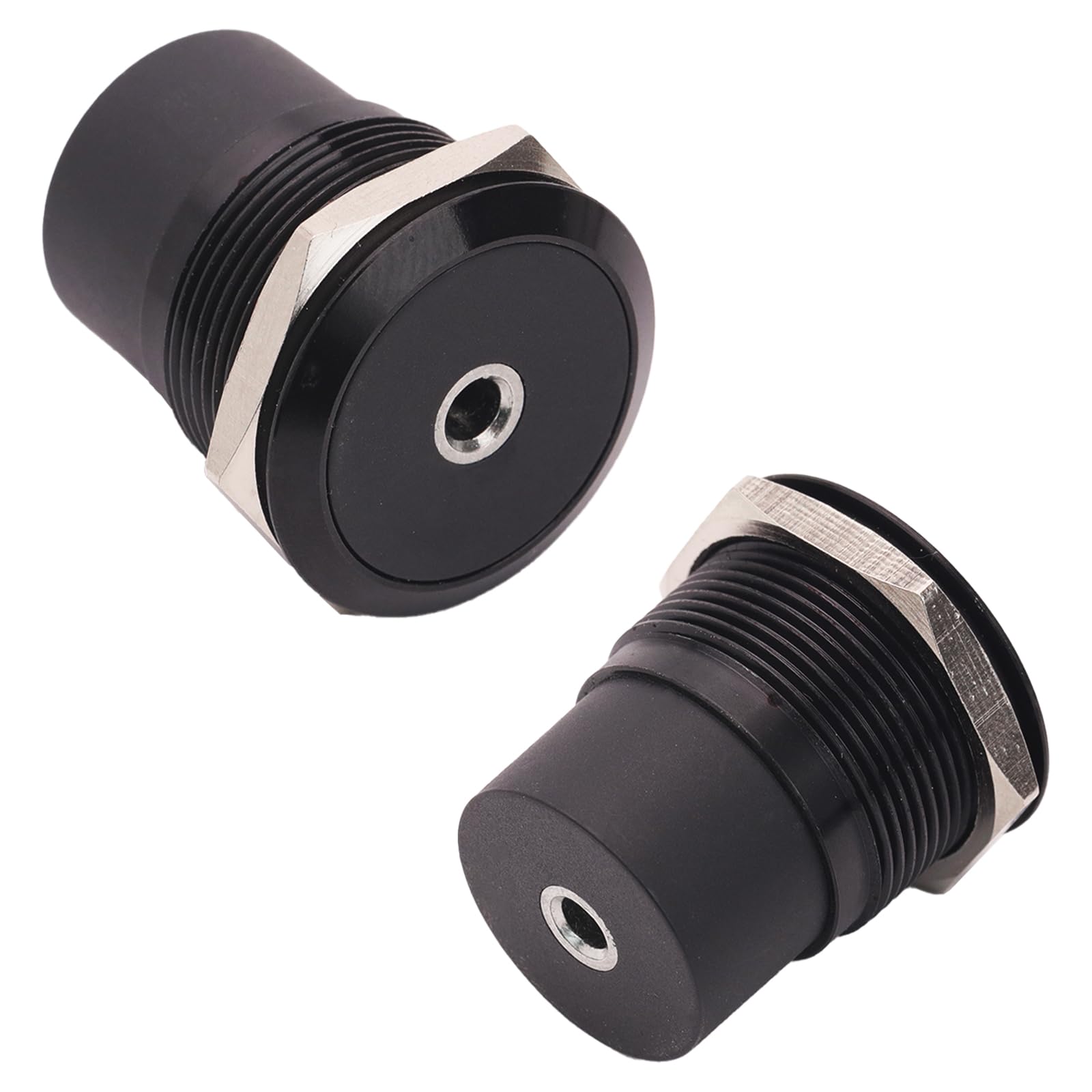 PENGLIN 2PCS 3.5mm TRS Stereo Jack Adapter Female to Female -1/8 TRS Panel Mount Round Connector, Audio Port Extension for Car/Home Stereo, Headphones