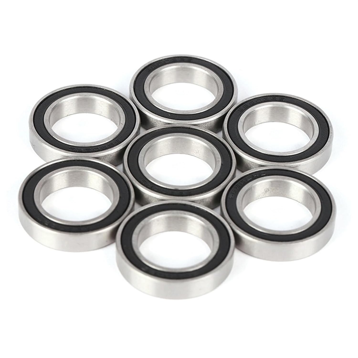 ベアリング S6802 RS(1個) 440C ステンレススチールリング Si3N4セラミックボールベアリング付き S6802 RS