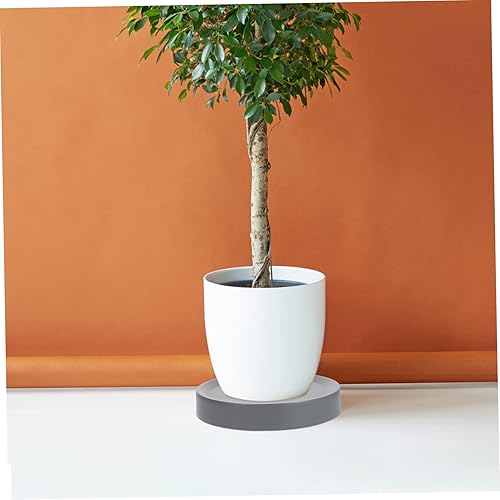 Miniatura 9 de Operitacx Maceta móvil rodante para plantas de interior, carritos con ruedas, papelera de plástico resistente, soporte oculto para plantas sobre