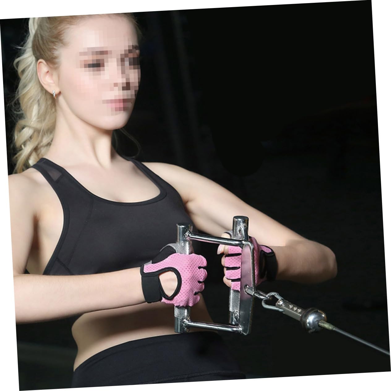 VANZACK 3pezzi Guanti Da Allenamento Donna Guanti Mezze Antiscivolo Per Sollevamento Pesi Palmare Per Fitness Per Esercizi Palestra Rosa Taglia s