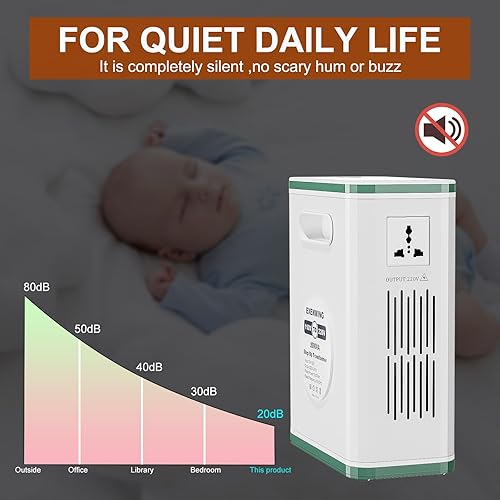 Miniatura 6 de Convertidor de voltaje de 1000 vatios, 110 V a 220230 V, transformador elevador, capacidad de carga completa de 100-120 voltios a 220-240 V con 2