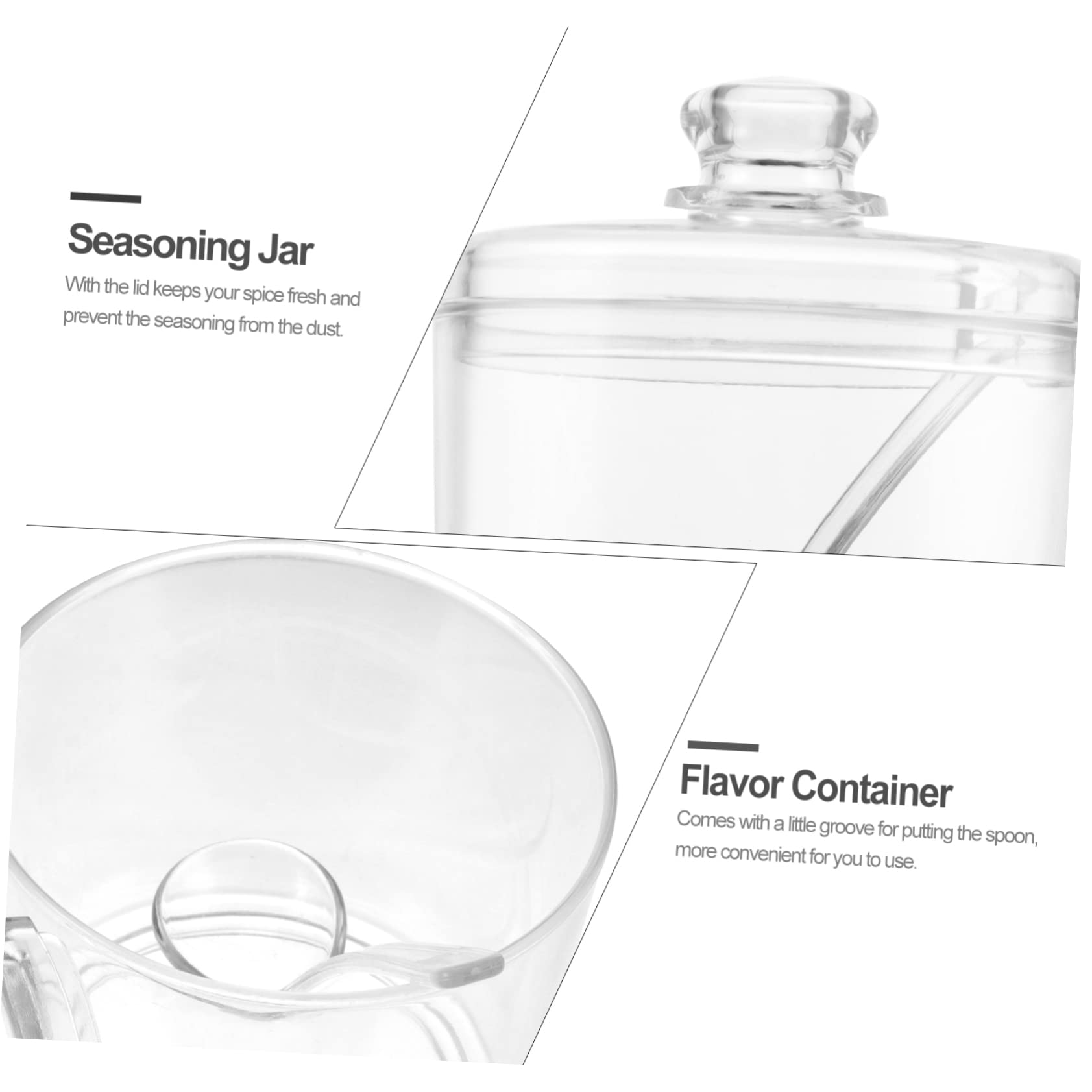 MAGICLULU 3 Set Scatola Per Condimenti Acrilico Trasparente Con Contenitori Versatili Per Per Cucina Domestica E Ristoranti 2 Pezzi*3