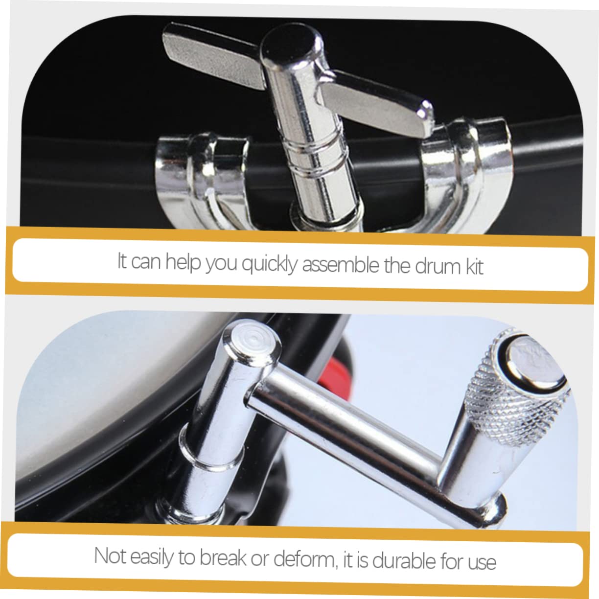 Toyvian 4pcs Tuning Drum Key Wrench Drum Tuning Keys Set Drummer Parts Drum Tuning Tools for Percussion Drum