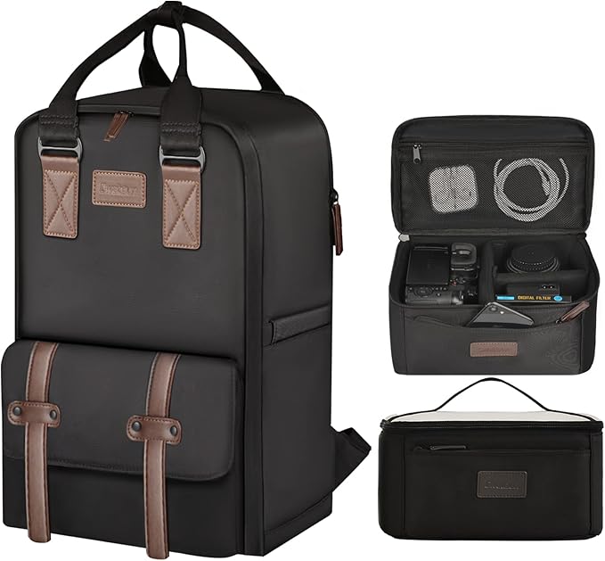 Cwatcun Camera Laptop Backpack, Camera bag for Canon Nikon Sony with