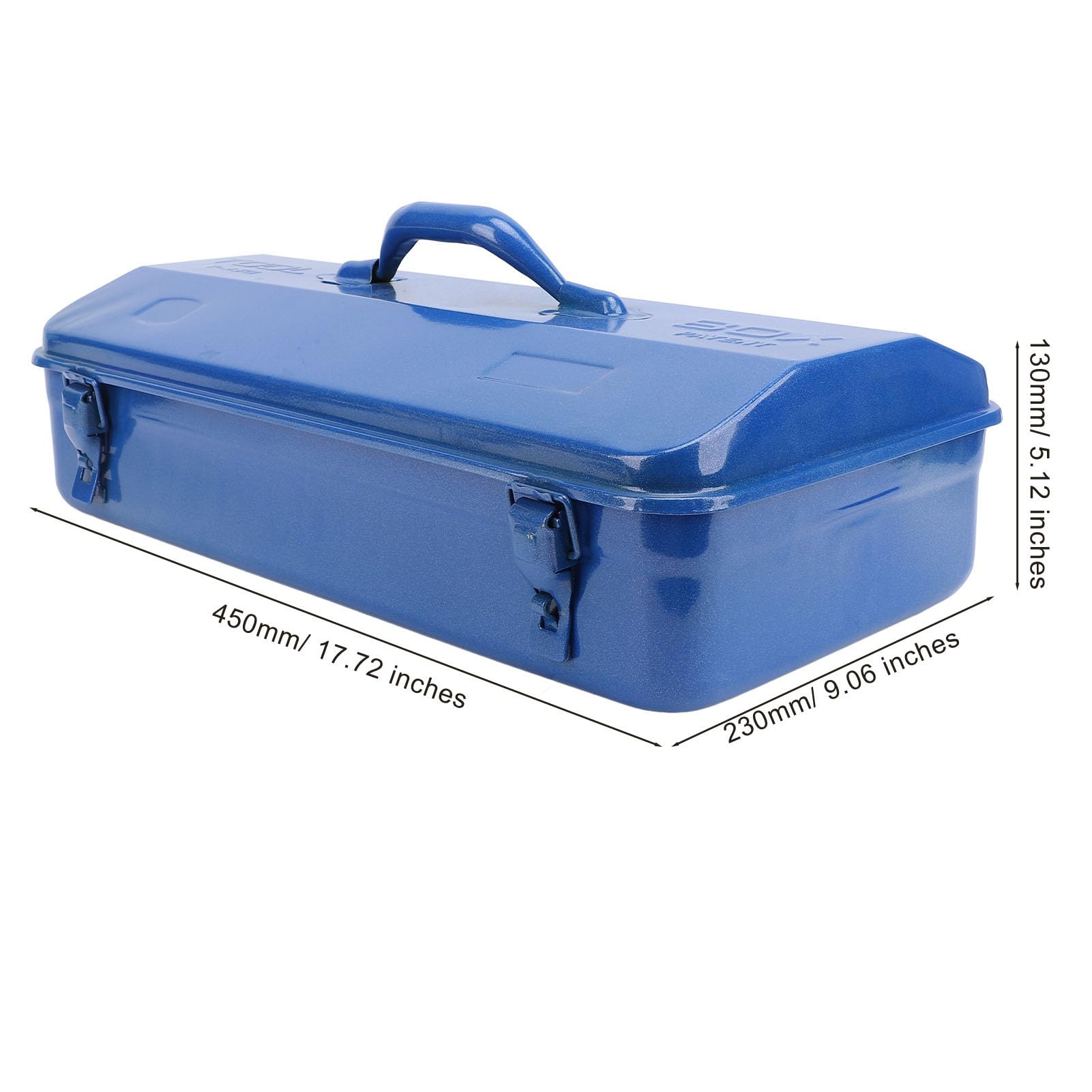 Keenso Cassetta Portattrezzi in Metallo, Tool Box Metallico Portatile per | Cassetta degli attrezzi blu, cassetta degli attrezzi in metallo, organizer portatile per riporre gli attrezzi, struttura in