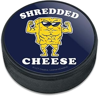 GRAPHICS & MORE Shredded Cheese Muscles Funny Humor Ice Hockey Puck
