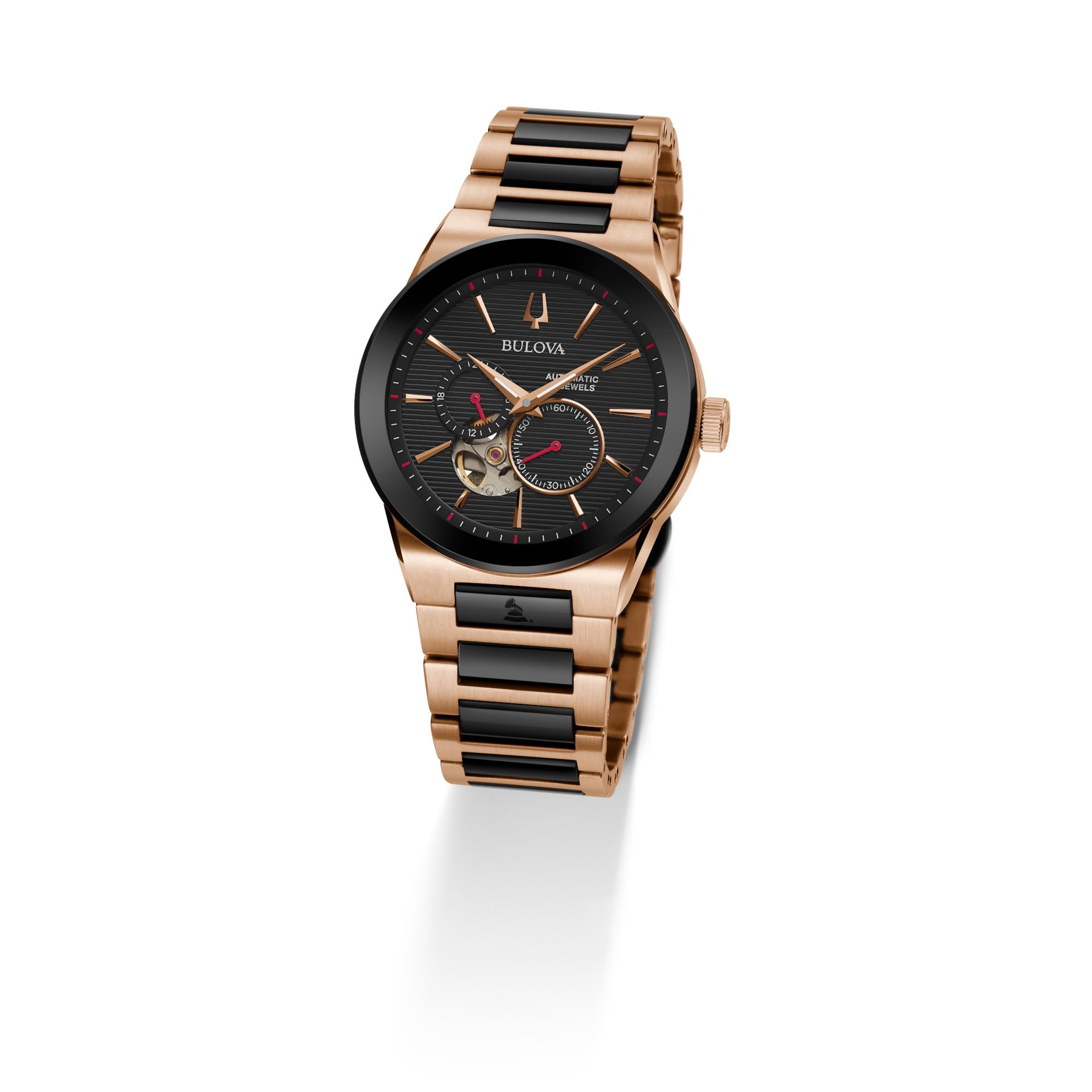 Bulova 98A236 Reloj automático de acero inoxidable de dos tonos con grammy latino para hombre
