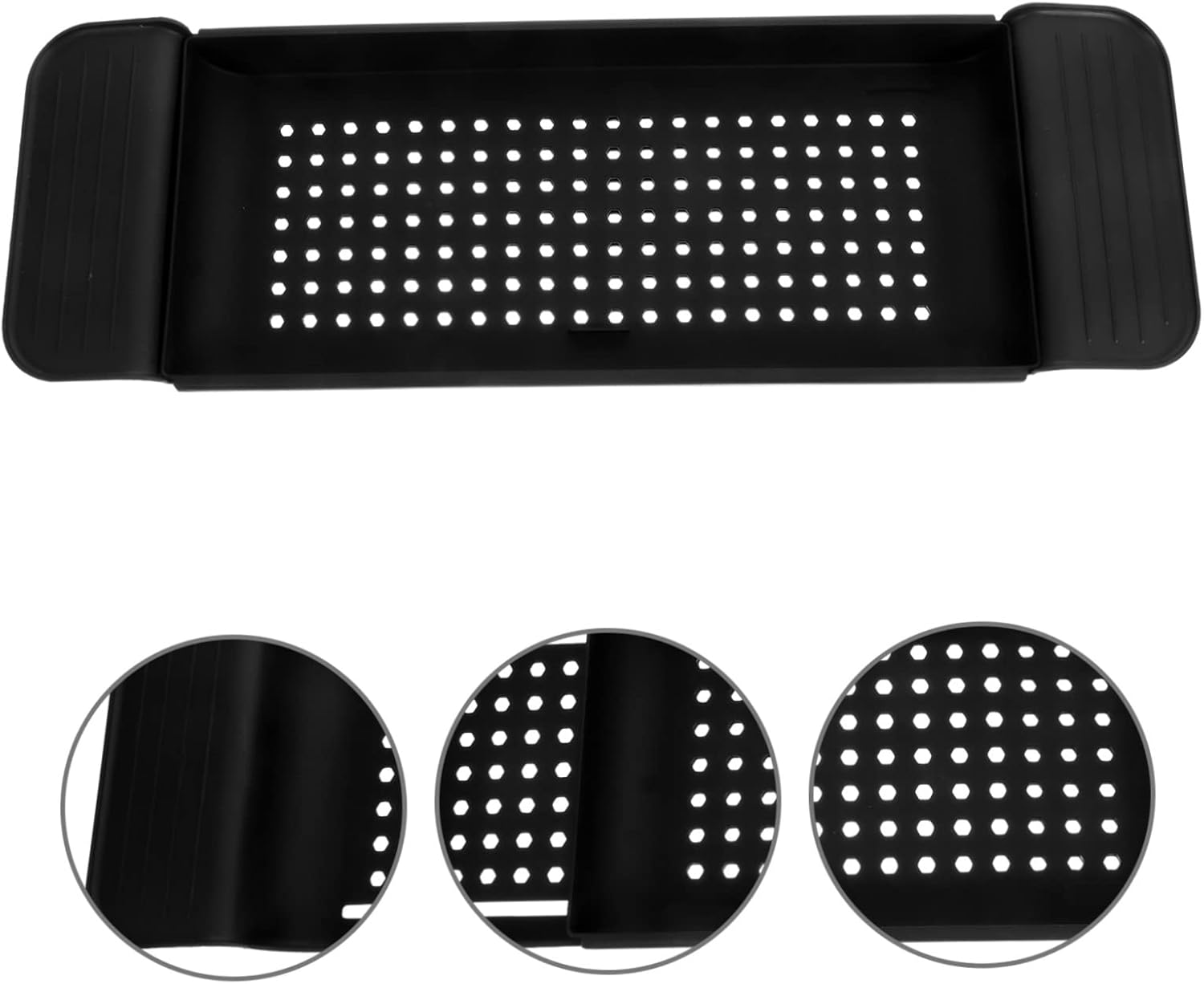 Ciieeo Bathtub Shelf Serving Tray Tablet Holder Food Storage Black Easy to Use
