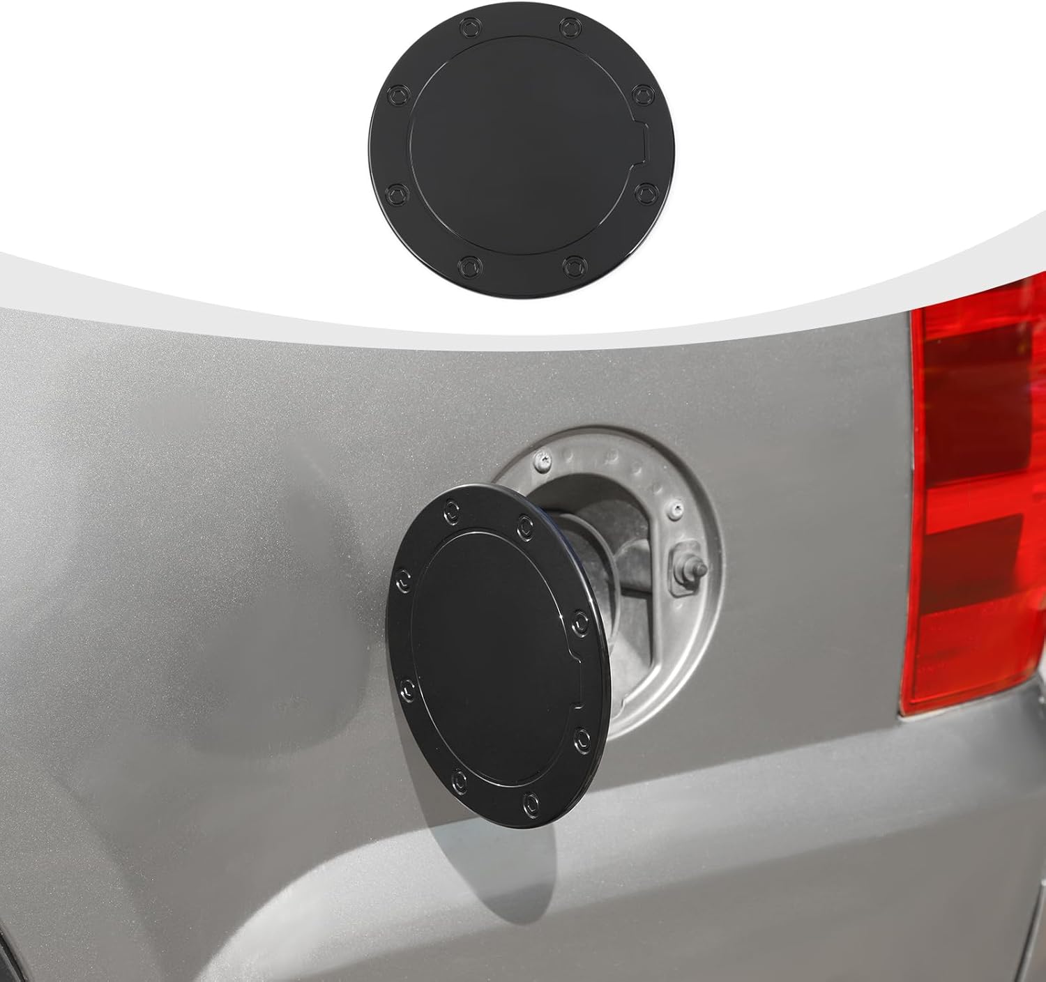 RAZPOY Black Fuel Filler Door Gas Tank Cap Cover Compatible with Chevy Silverado/Suburban/Tahoe/GMC-Yukon/GMC-Sierra/Avalanche 1999-2006