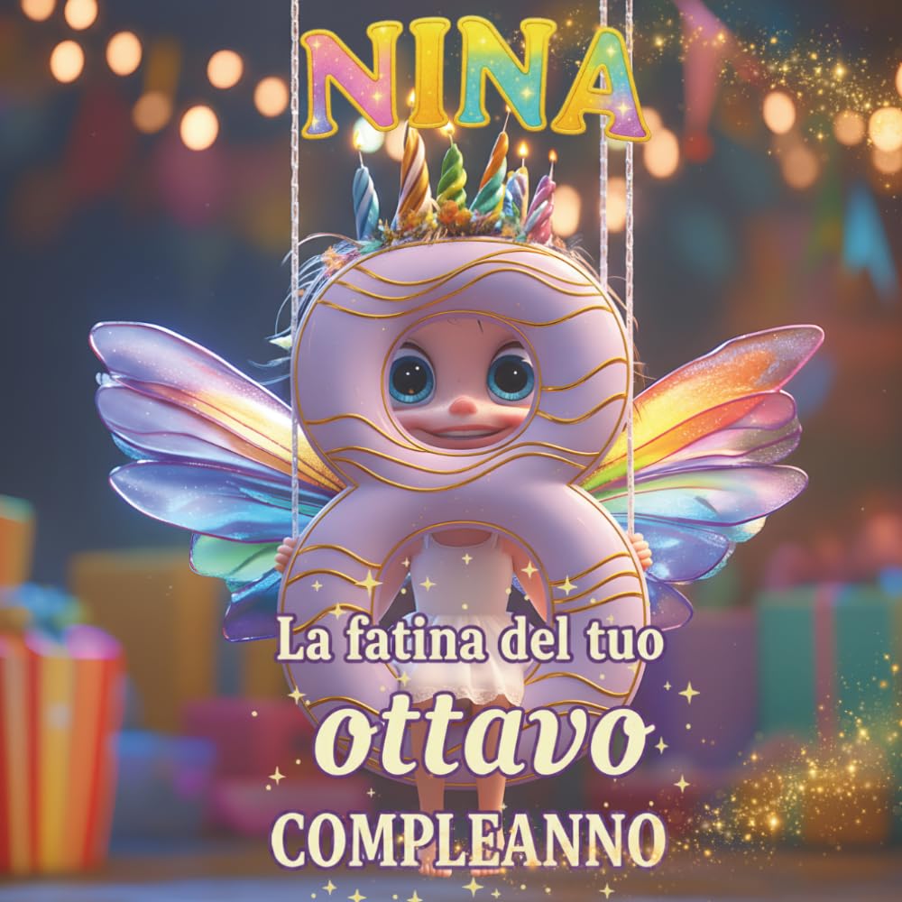Nina, La fatina del tuo ottavo compleanno: Libro personalizzabile per bambino o bambina di 8 anni – Regalo originale per l’ottavo compleanno