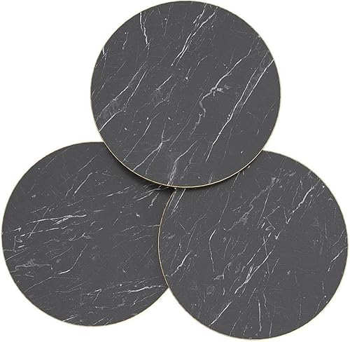 Miniatura 6 de PAK HOME Juego de 3 mesas auxiliares anidables, redondas de madera, apilables, mesa de sofá con patas de metal para sala de estar, oficina en casa,