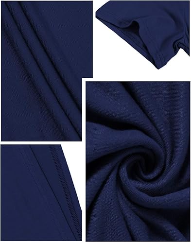 Miniatura 4 de POPYOUNG Vestido casual de verano 2025 para mujer, cuello redondo, salida de baño para playa