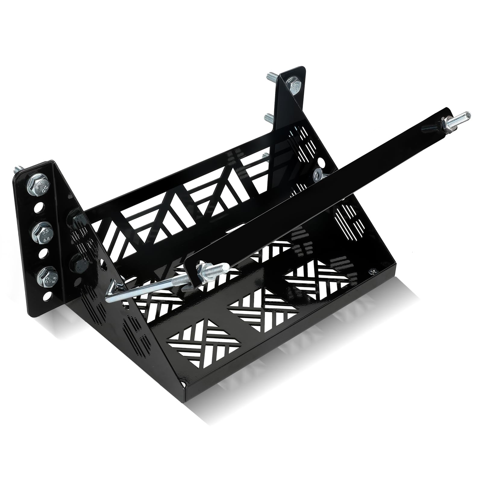 Staffa Ferma Batteria Auto Universale Regolabile In Ferro, Barra Di Fissaggio Con Bulloni, 28cm, Argento