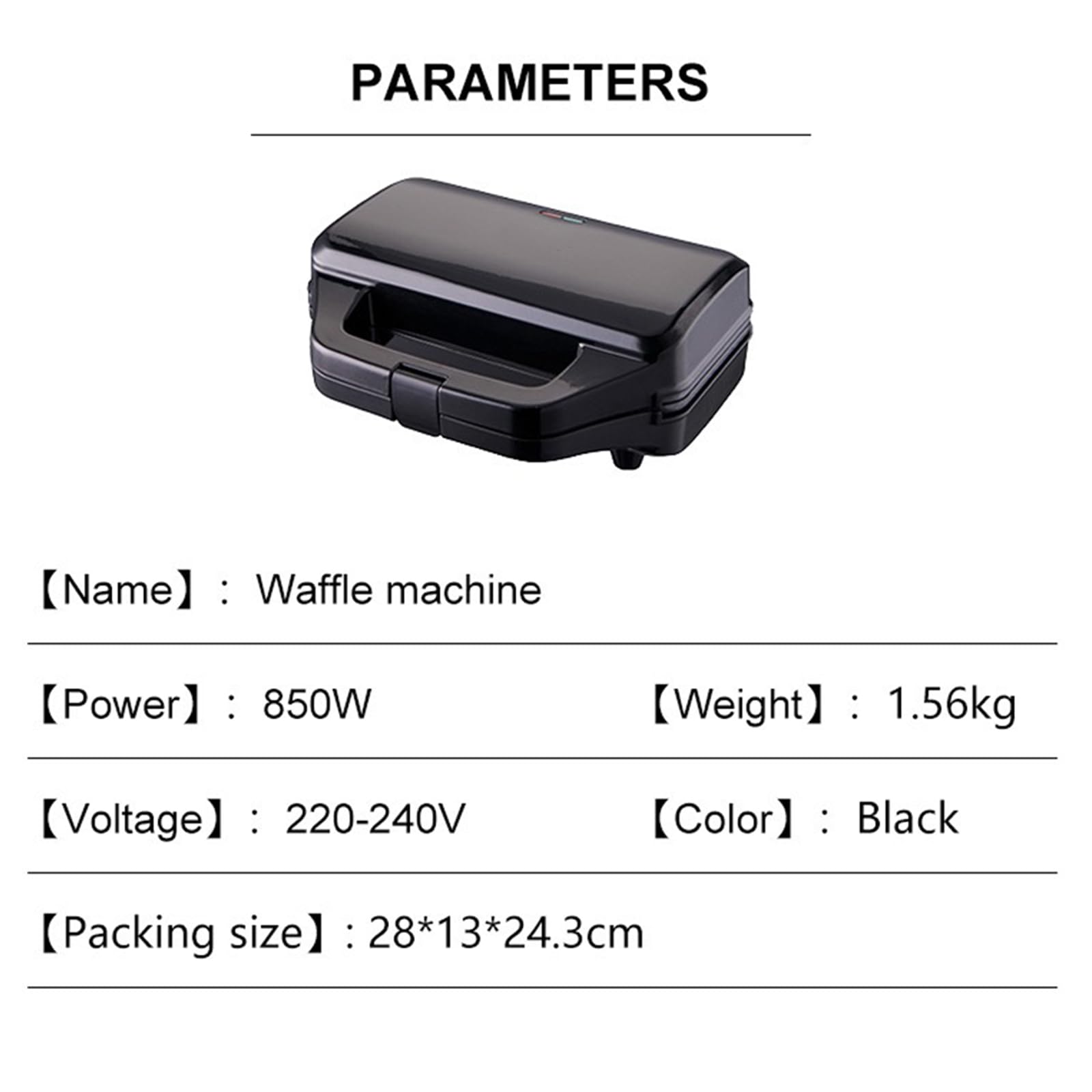 Mini Gaufrier Waffle Maker 850W, Voyant LED, Revêtement Antiadhésif, Poignée Tactile Cool, Machine À Gaufre Pour Le Petit Déjeuner, Les Collations Et Les Desserts