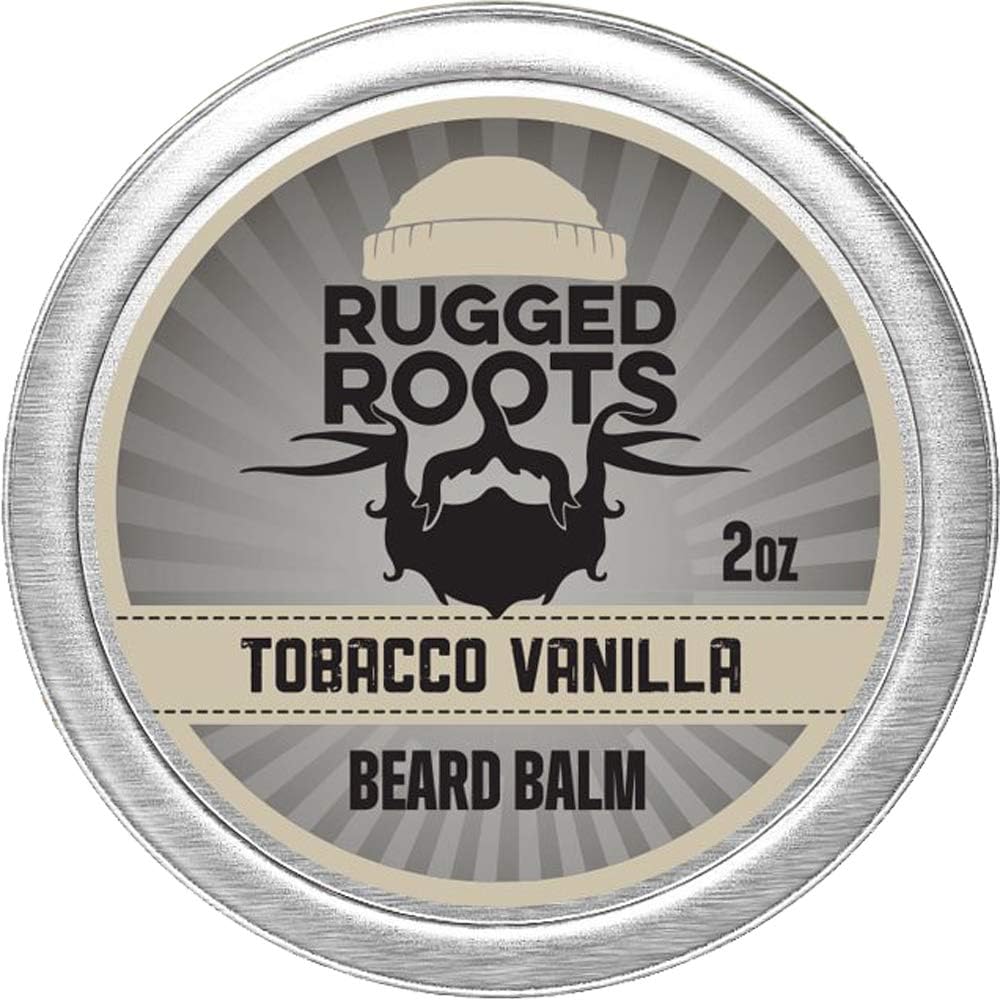 Rugged Roots Beard Balm for Smoothing & Defining Beard Hair | Long-Lasting Hold | Available in 8 Scents | 2 oz (Tobacco Vanilla)