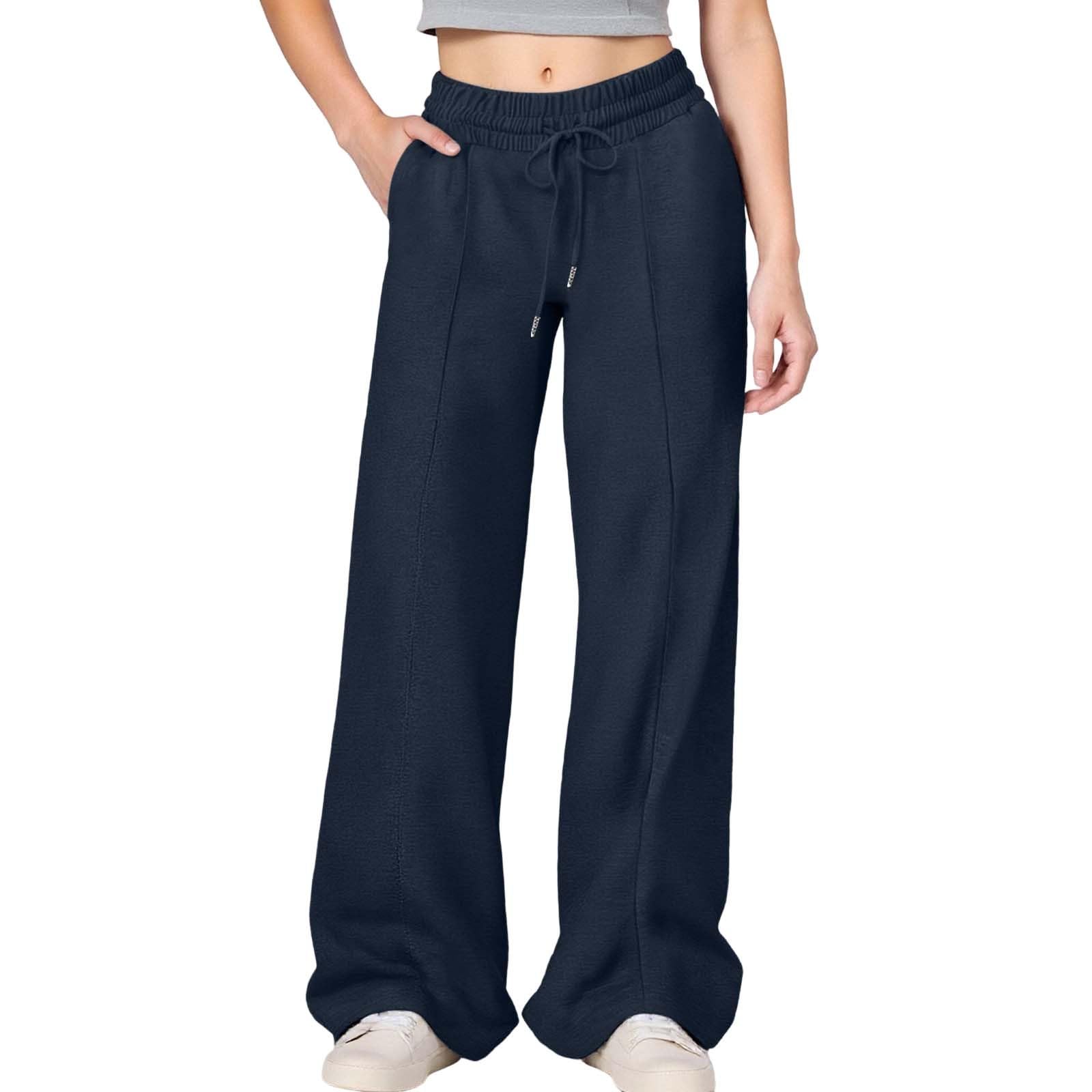 Pantalon Jogging Fille Ado Cordon Serrage Taille Élastique Baggy Unie Confort Léger Sport