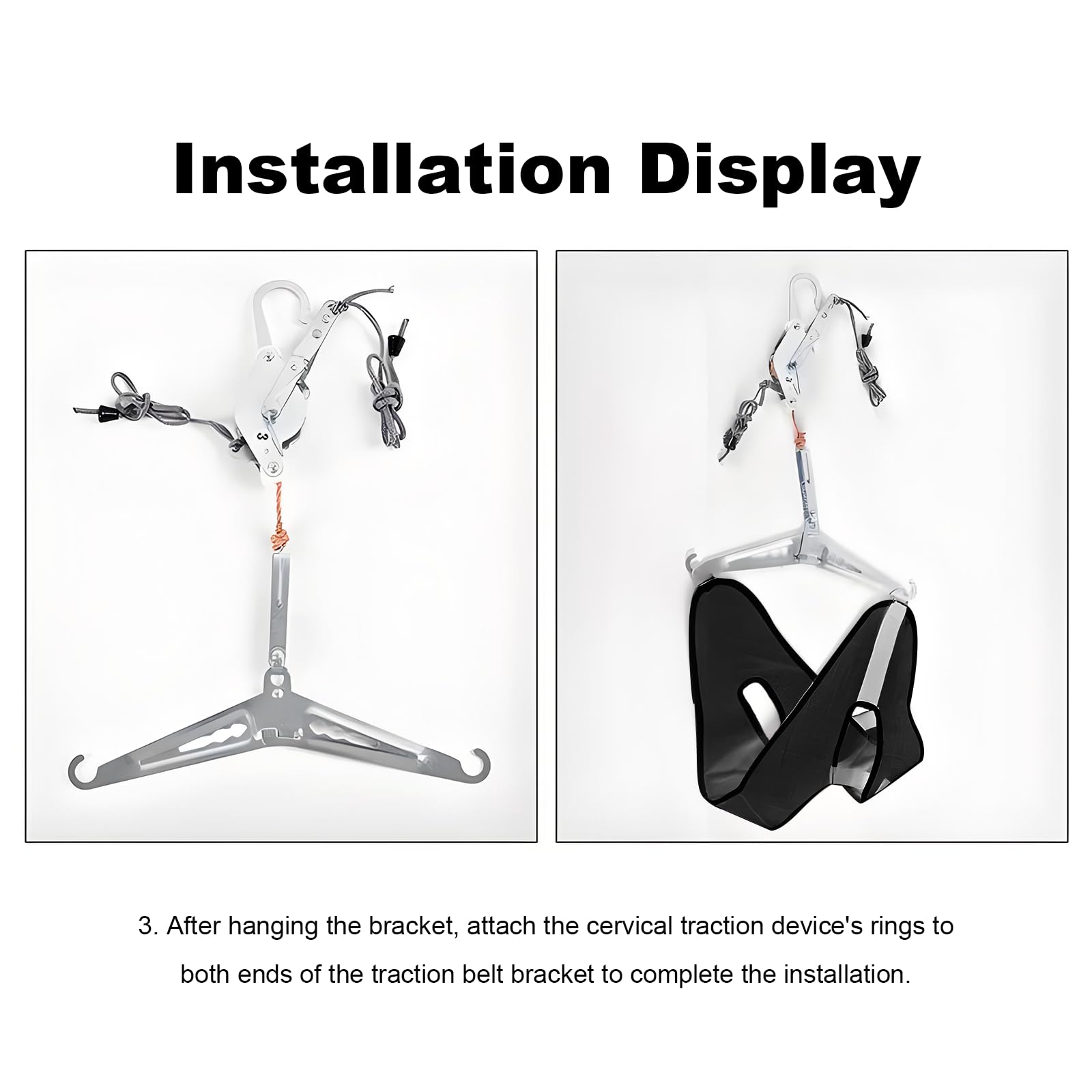 Dispositivo di trazione cervicale professionale con dinamometro, regolabile, sistema di bloccaggio automatico (senza pesi), allevia il dolore, portatile, per uso domestico e in viaggio