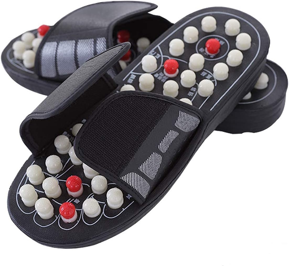 MOONTEE The Fitz: Take Control of Your Wellbeing Slippers, Acupuncture Reflexology Foot Massage, Arthritis Fasciitis Relief Sandals, 6.5-7.5 Women/6.5-7.5 Men, White
