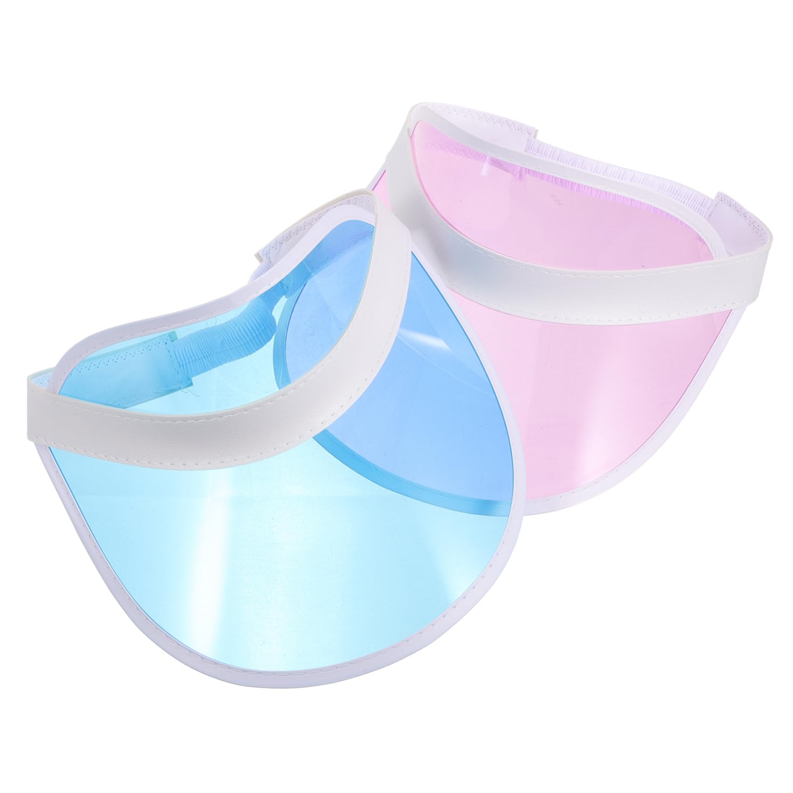 ibasenice Chapeau De Soleil Plastique pour Femmes Lot de Chapeau À Large Bord pour Plage Activités Extérieur Protection UV Réglable Rose Bleu