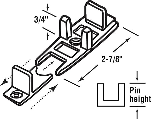 Miniatura 9 de Prime-Line N 6567 - Guía de suelo de puerta de nailon (2 unidades)