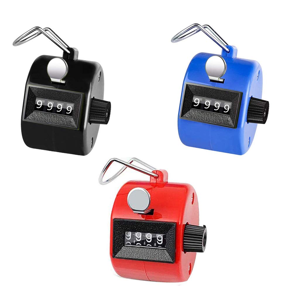 ROYAL WINDHand Tally Counter, 4-Digit Counters Mechanical Palm Counter Clicker Handheld Pitch Click Counter Number Count for Row, People, Golf, Lap & Knitting