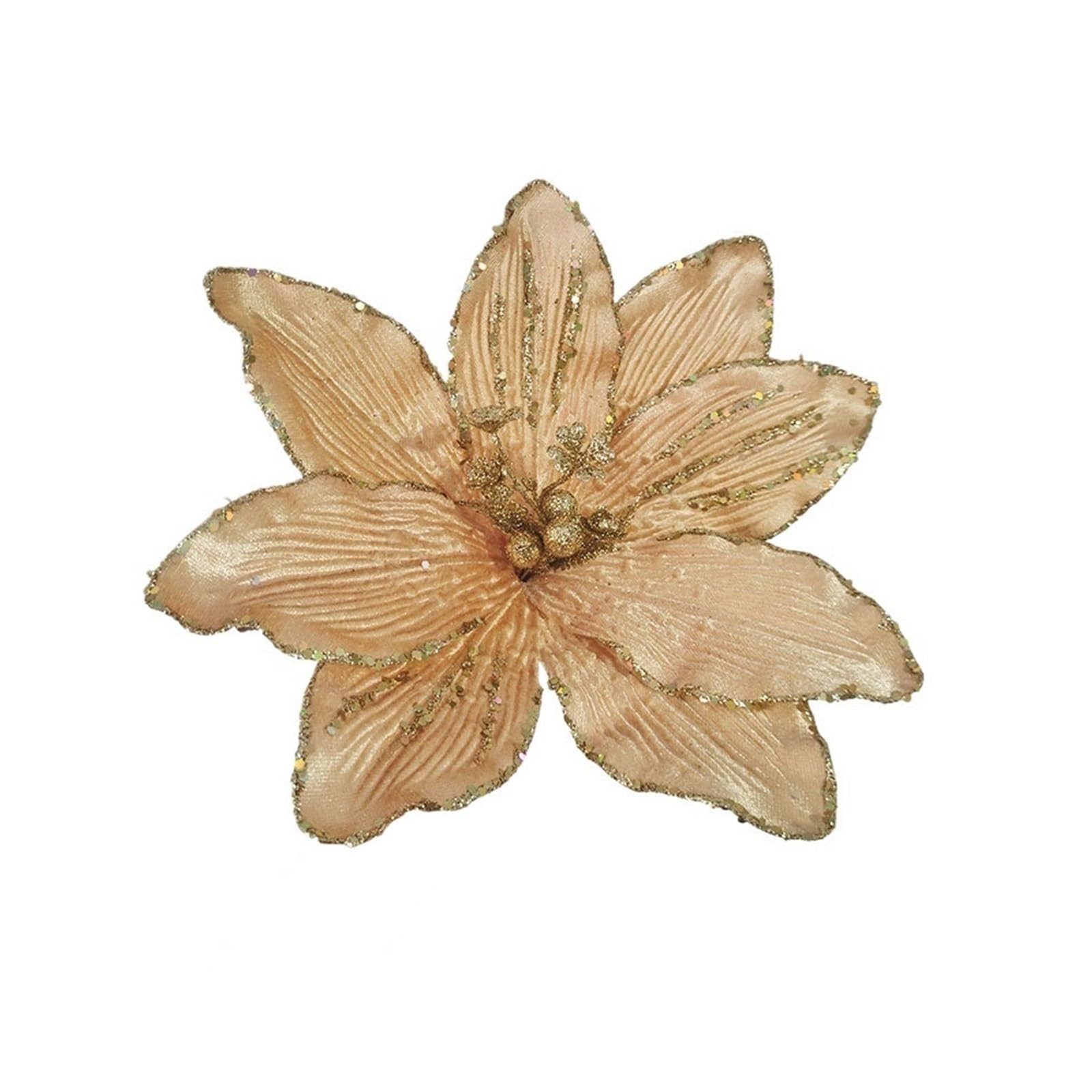 Casetlong 5Pcs Artificial Flower Decoration Ornament Home Layout DIY Garland(Champagne)