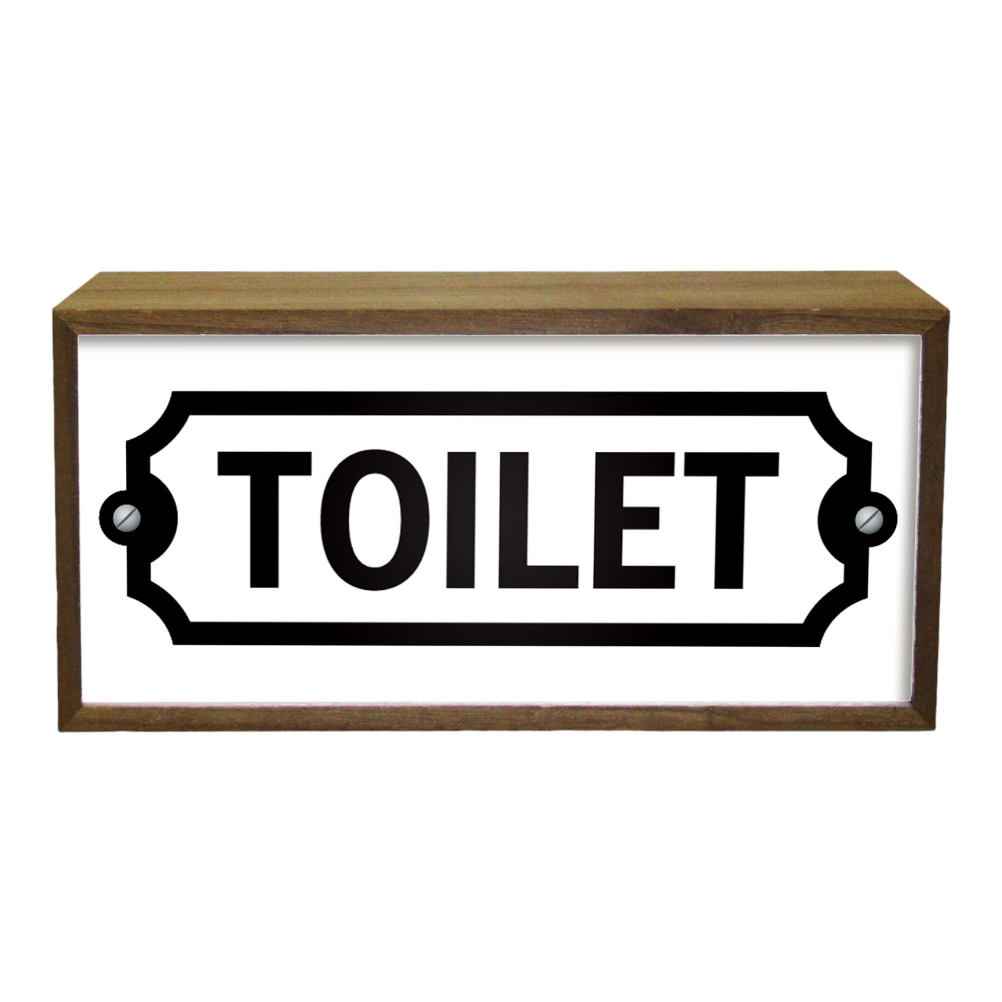 Light Box Toilet Sign | Illuminated Light Up LED Bathroom Signage | Commercial Workplace Workspace Lighting |Clear Visual Design Identifies Restrooms