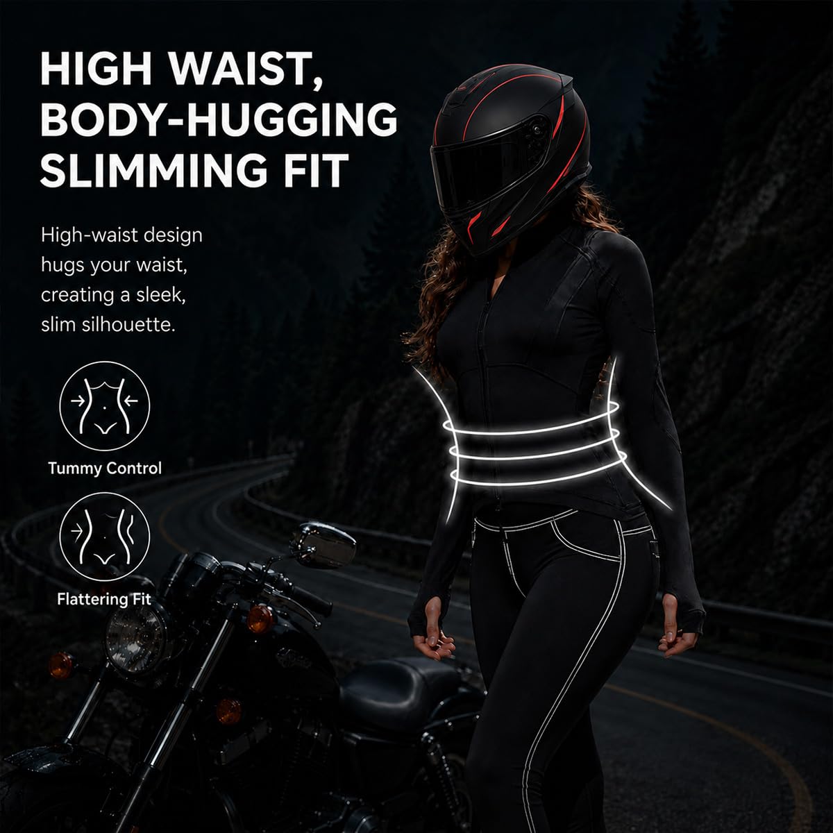 SSWH Completo Moto Donna con Giacca, Leggings e Protezioni CE Rimovibili | Abbigliamento Protettivo Moto Donna con Protezioni CE, Mesh Traspirante e Design Leggero per Guida Estiva