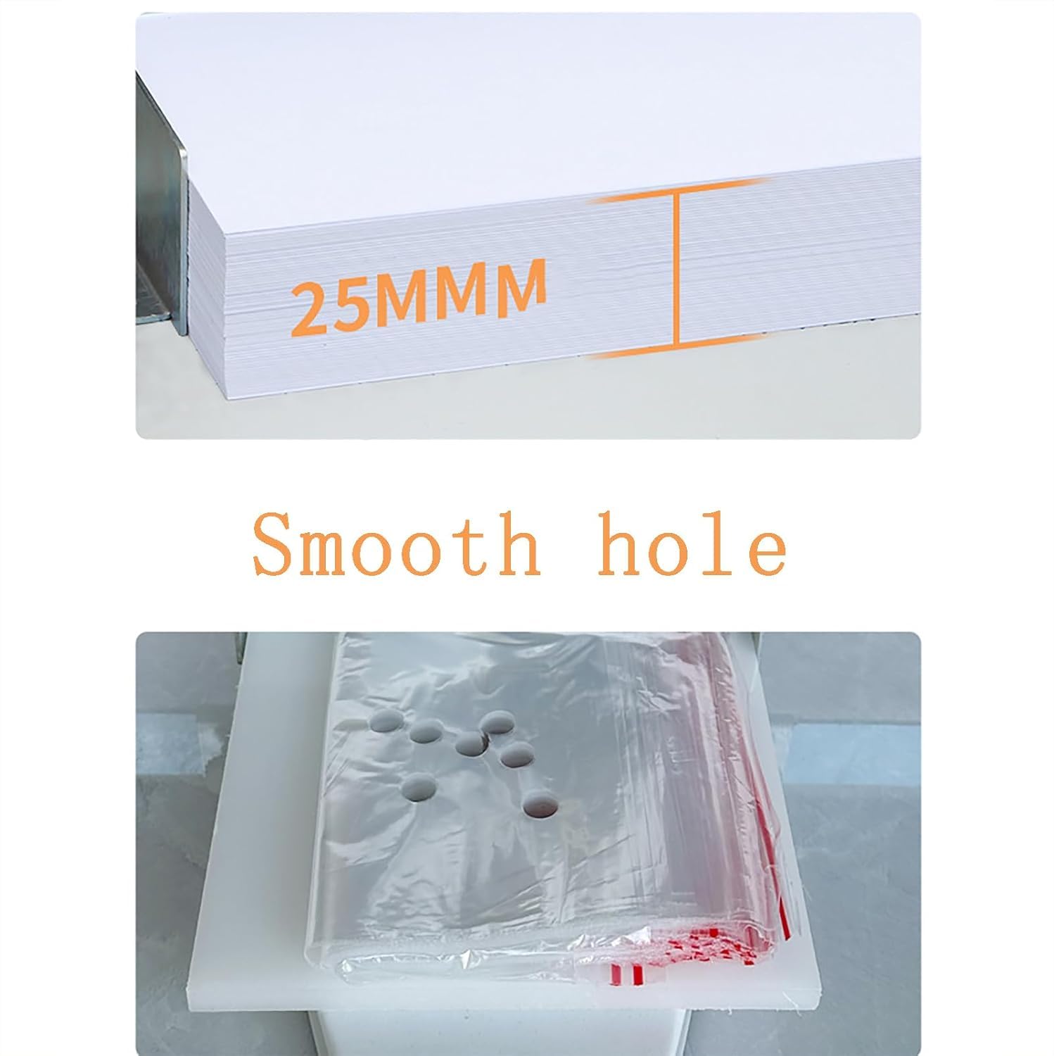 Perforatrice a foro singolo per carichi pesanti, punzonatrice manuale per carta e plastica da 250 fogli con righello di posizionamento, per carta comune, etichette, segnalibri, rilegatura finanzi 3MM