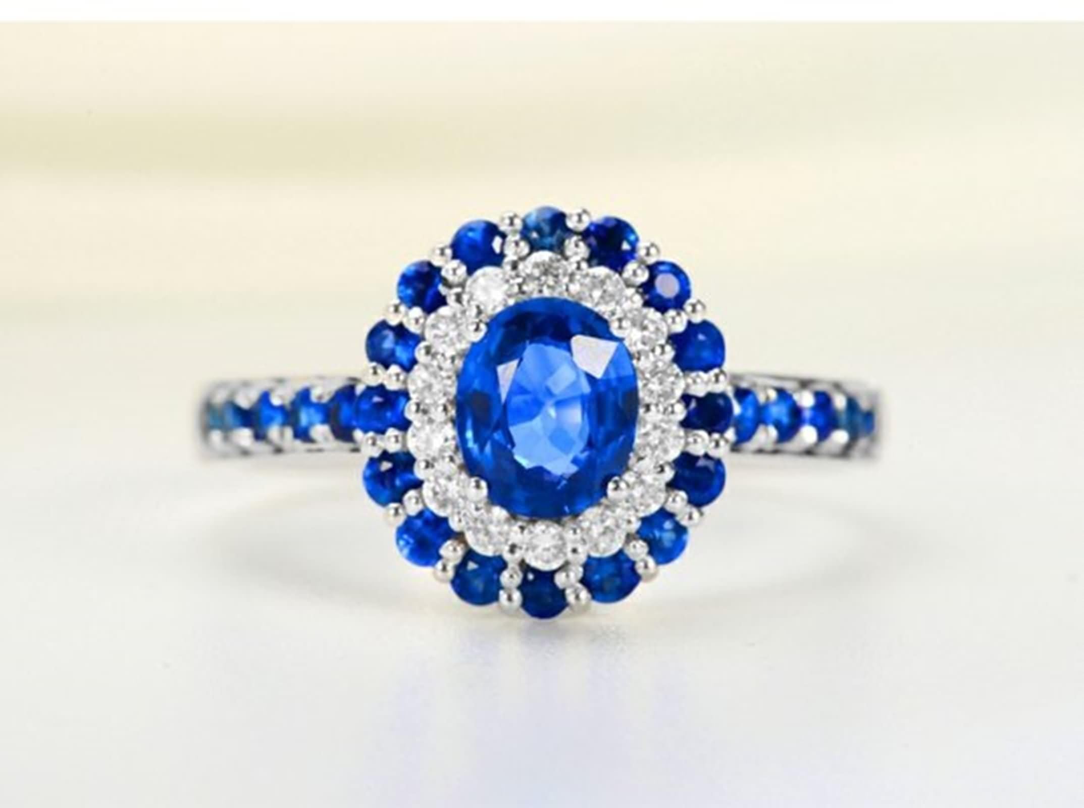 Anillo de boda para mujer, oro blanco