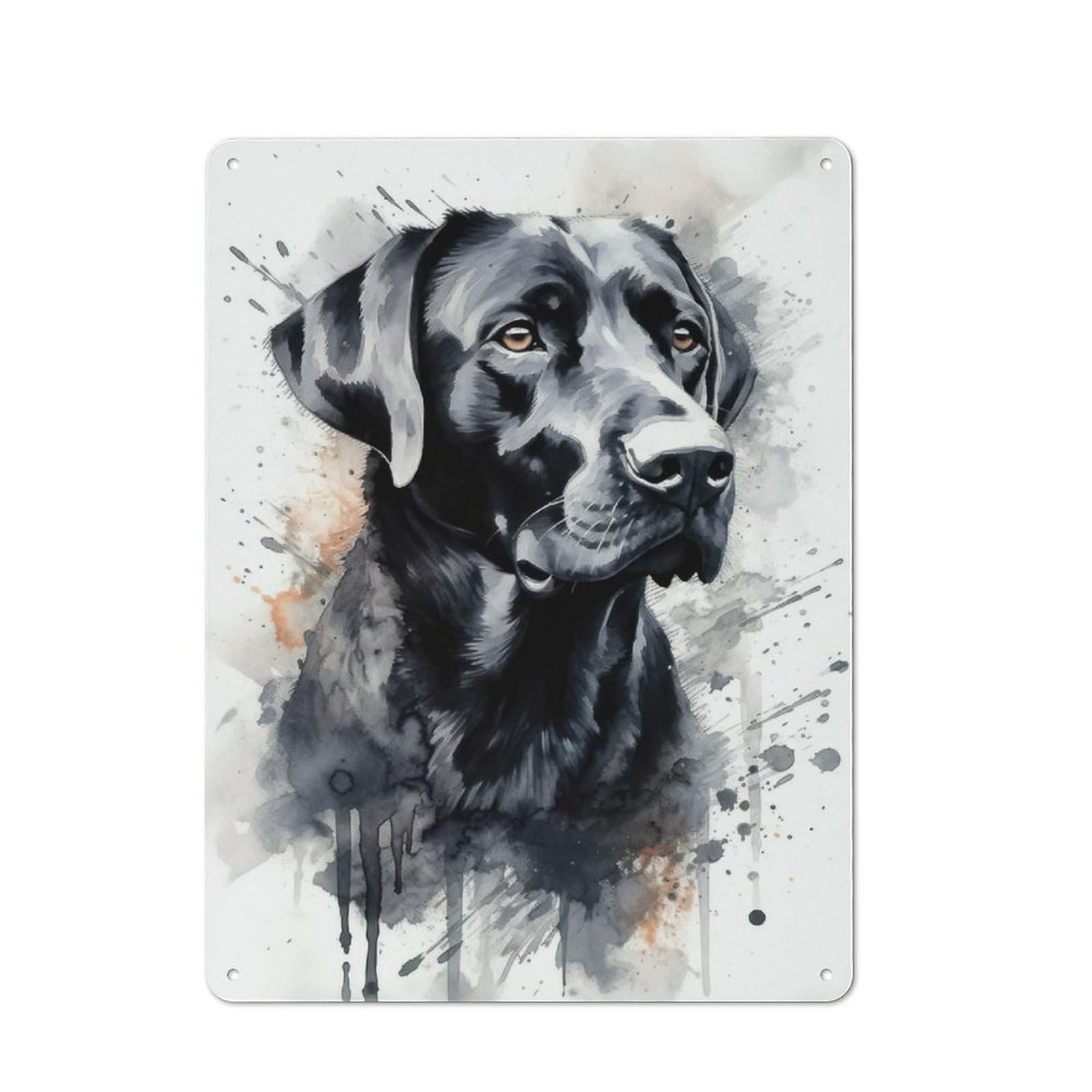 Retro Metal Wall Sign 40x30cm with Labrador Retriever Dog Art for Pub Or Café, for Vintage Wall Decor Fans, for Cafés, Pubs And Restaurants