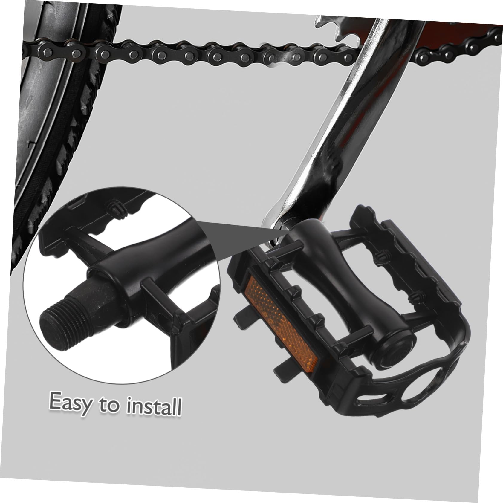 Pedales de Ciclismo de Plataforma 2 Pares de Aleación de Aluminio | Negro, Rotación Suave y Superficie Antideslizante, para Bicicleta de Montaña y Carretera, Uso Exterior
