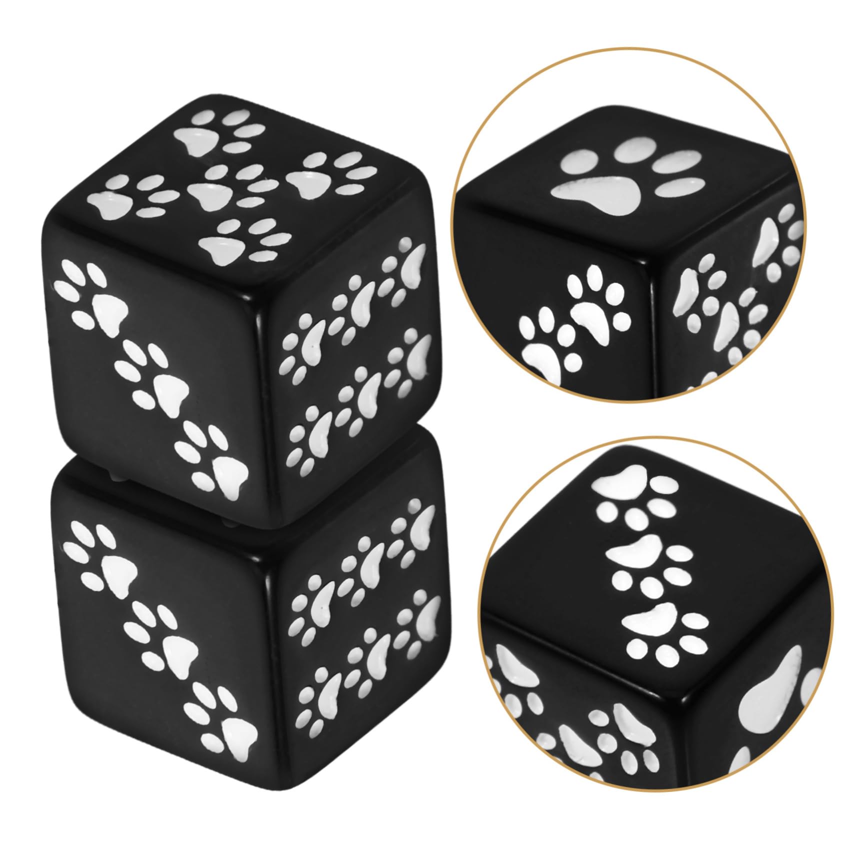 ibasenice 40pièces Dés avec Motif Patte De Dessin Animé Dés De Jeu Accessoires pour Jeux De Société