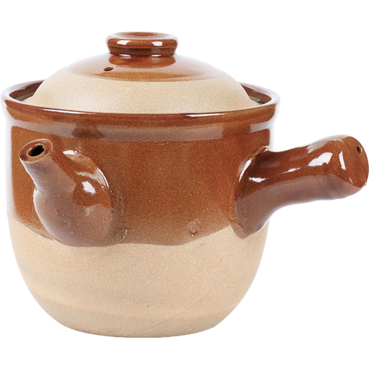 GALPADA Pentole di Coccio per Cucinare in Terracotta da 1,5l Manico Liscio, Casseruola Multiuso per Medicina Tradizionale Cinese e Bollitura