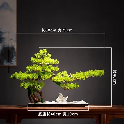 Miniatura 2 de Árbol bonsái artificial, planta verde, simulación, bonsái, pino de bienvenida, planta falsa, interior, jardín, hogar, oficina, decoración de