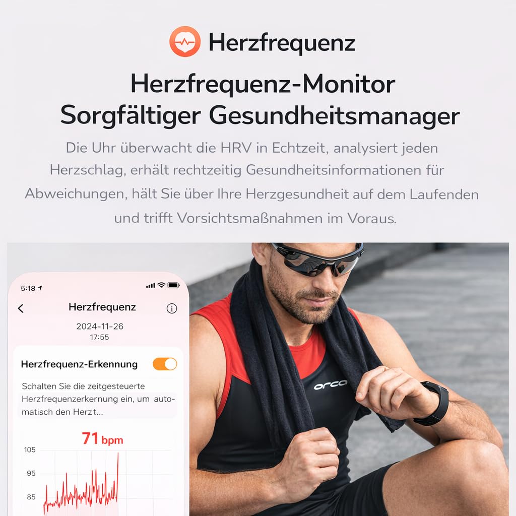 Smart Band Metall 2026 Neues Modell, Fitness Armband ohne Display Herren Damen, Metallgehäuse, Akku +1 Monat Laufzeit, GPS, Pulsmesser 24/7, SPO₂, Schlafmonitor, Schrittzähler, 170+ Sportmodi